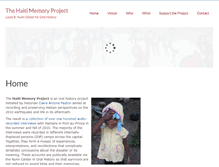 Tablet Screenshot of haitimemoryproject.org